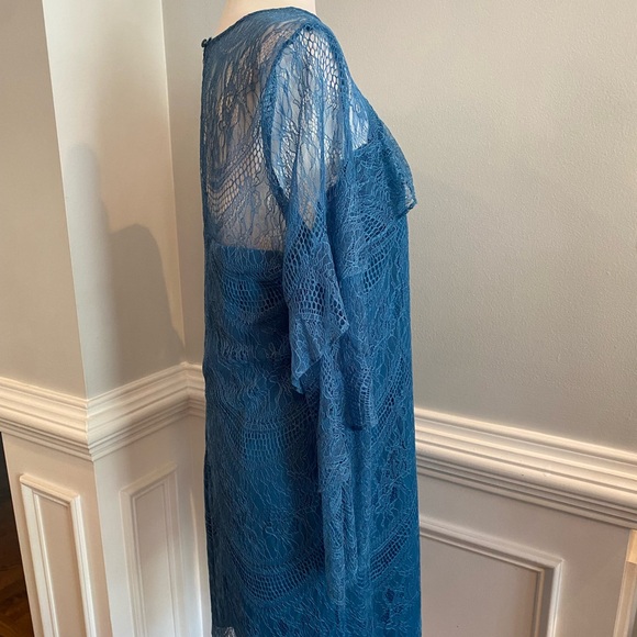 NWT Nanette Lenore Peacock Blue Lace Dress, Size 12 - Picture 2 of 12